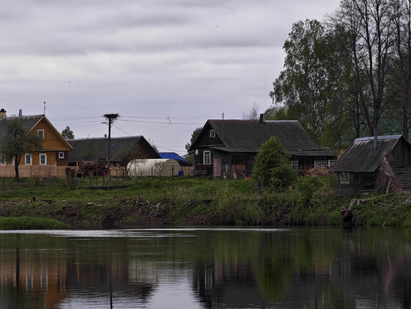 Деревня Тузы — вид с реки Синей